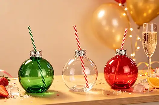 Why Choose a Christmas Glass Drink Bottle With Straw for Holiday Celebrations?